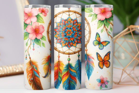 Boho Floral Tumbler Wrap 20oz Art Design Review