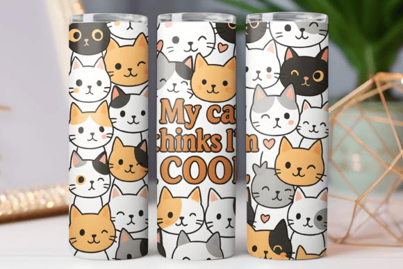 Cat Cute Kitty Tumbler Wrap 20oz Design Review