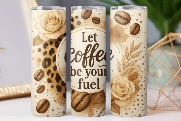 Coffee Fuel Tumbler Wrap 20oz Skinny PNG Review