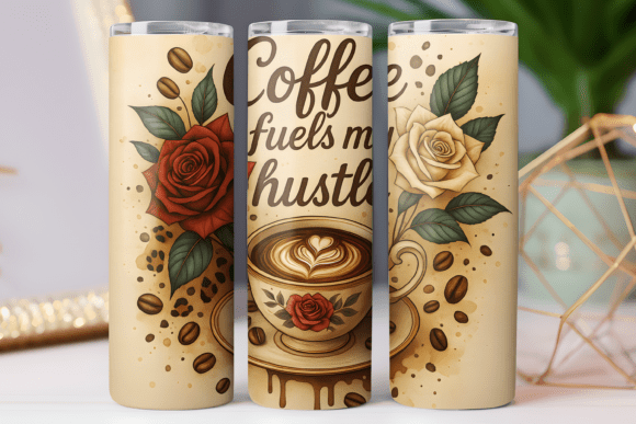 Coffee Tumbler Wrap 20oz Skinny PNG Design Review