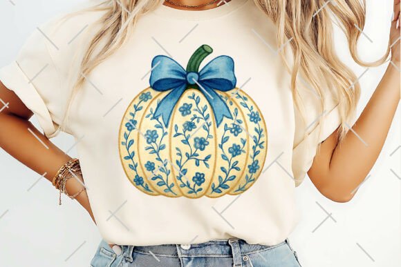 Fall Pumpkin PNG, Boho Floral Pumpkin SV