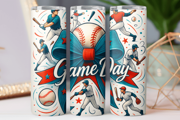 Game Day Baseball Tumbler Wrap 20oz PNG Review