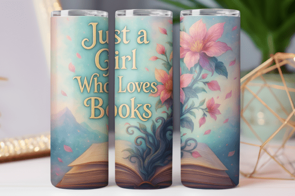 Girl Book Lover Tumbler Wrap 20oz Skinny Review