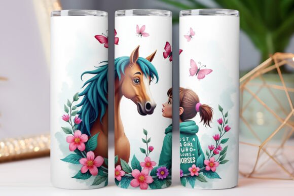 Horse and Girl Tumbler Wrap 20oz Skinny Review