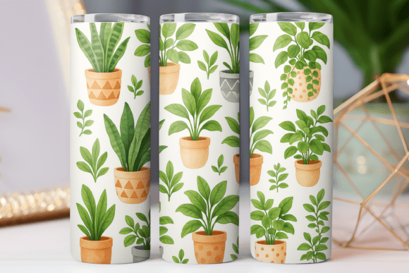 Plant Watercolor Pattern Tumbler Wrap Review