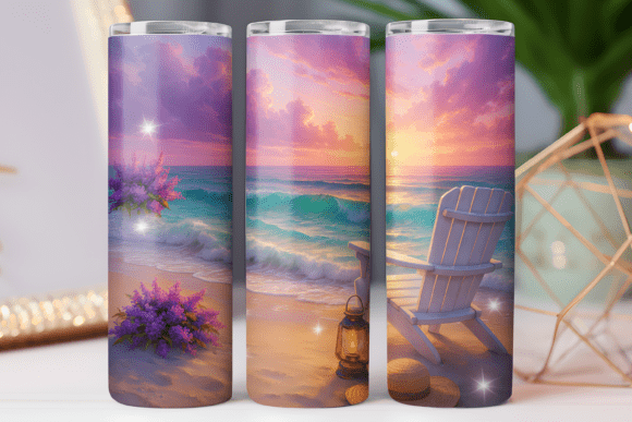 Summer Beach Tumbler Wrap Design Review