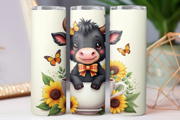 Sunflower Highland Cow Tumbler Wrap 20oz Review