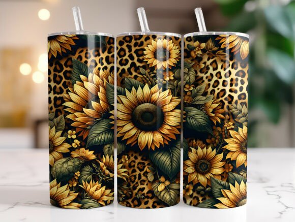 Sunflower Leopard Print Tumbler Wrap Design Review