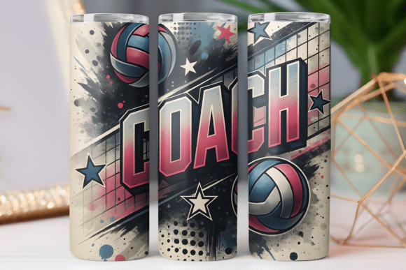Volleyball Tumbler Wrap 20oz Design PNG Review