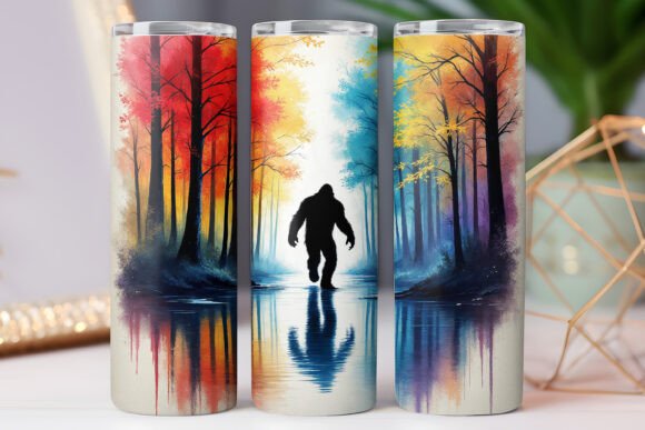 Watercolor Bigfoot Tumbler Wrap Skinny Review